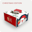 Christmas Hidden Standing Santa Clause Cake Box 9.4”x 9.4”x 4.9” - Pouches & More