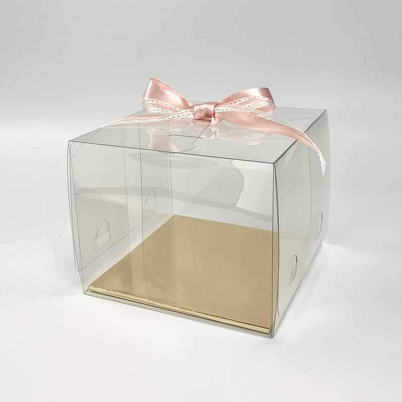 Crystal Clear Cake Box with Handle 9.4" - Pouches & More