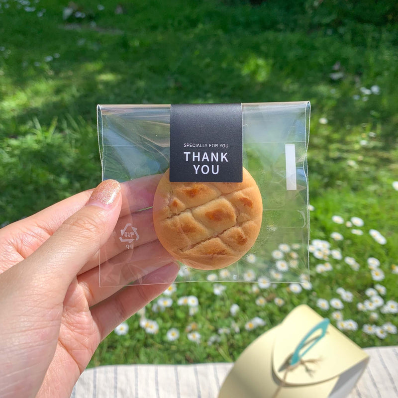 Black Rectangle "Thank You" Sticker - Pouches & More