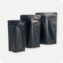 Matte Black Mylar Smell Proof Zipper Stand Up Pouch