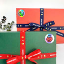 Christmas Green & Red Two-Sided Bakery Box 8.3”x 5.9”x 3.3” - Pouches & More
