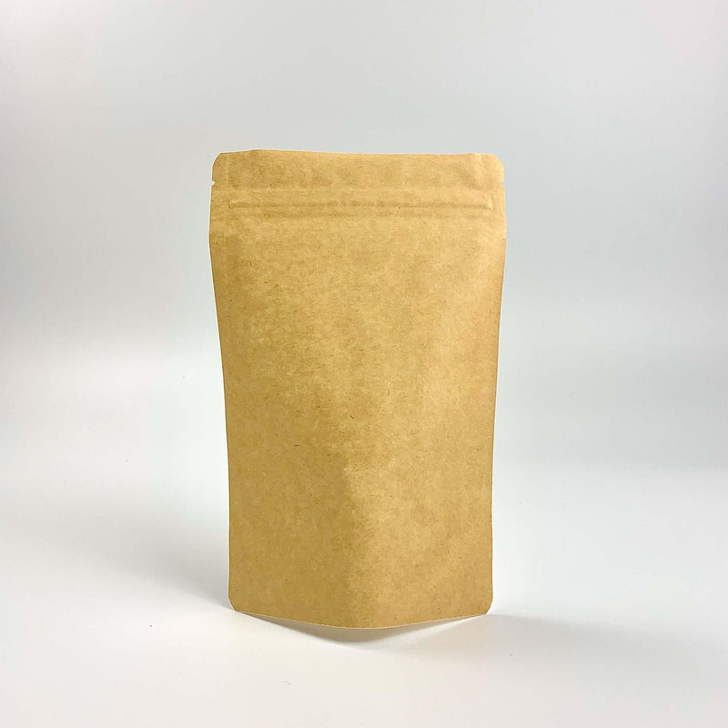 [ FREE SAMPLE ] Front Clear Back Kraft Zipper Stand Up Pouch - Pouches & More