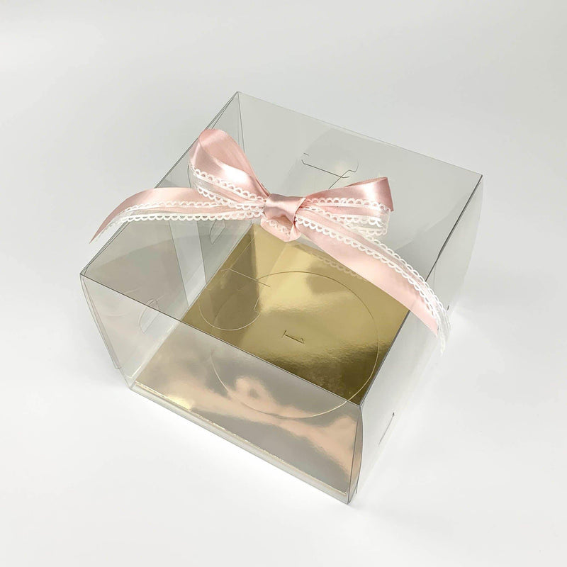 Crystal Clear Cake Box with Handle 9.4" - Pouches & More