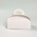 White Mini Dome Macaron Box with Handle 5.1" x 2.5" x 3.1" - Pouches & More