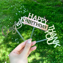 Champagne Gold "Congrats" Cake Topper - Pouches & More