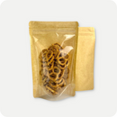 Front Clear Back Kraft Zipper Stand Up Pouch