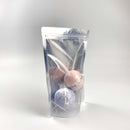 Front Clear Back Silver Zipper Stand Up Pouch - Pouches & More