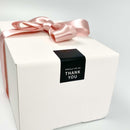 Black Rectangle "Thank You" Sticker - Pouches & More