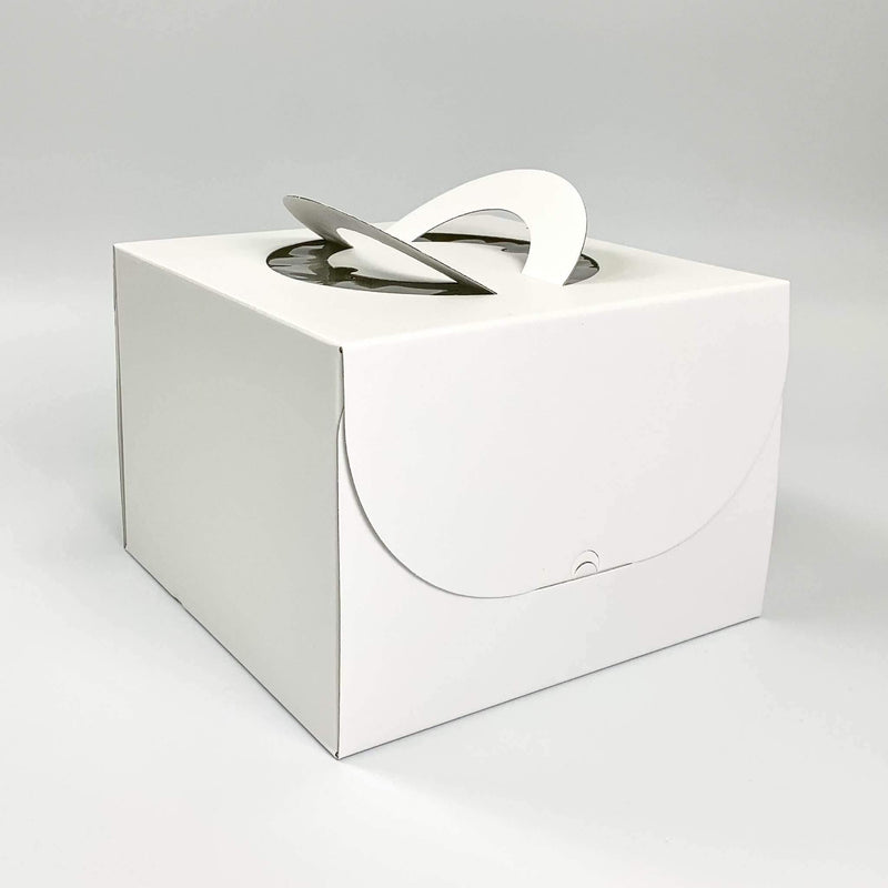 White Cake Box with Sunroof Window & Handle 9.4" - Pouches & More