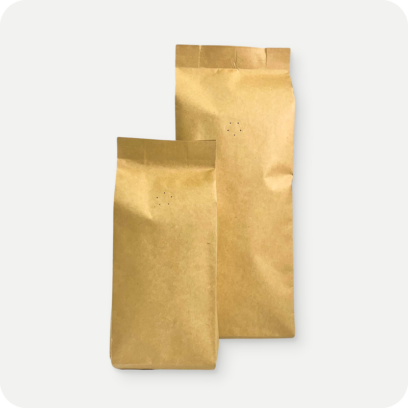 [ SAMPLE ] Paper Kraft One Way Valve Side Gusset Coffee Pouch