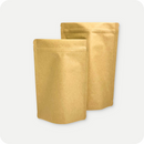 Natural Kraft Mylar Zipper Stand Up Pouch