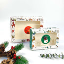 Christmas Red Bakery Box with Sunroof Window 9.4”x 7.3”x 2” - Pouches & More