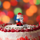 Christmas Santa Claus with Star Cake Topper 1.6”x 4.3” - Pouches & More