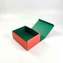Christmas Green & Red Two-Sided Bakery Box 8.3”x 5.9”x 3.3” - Pouches & More