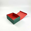 Christmas Green & Red Two-Sided Bakery Box 8.3”x 5.9”x 3.3” - Pouches & More