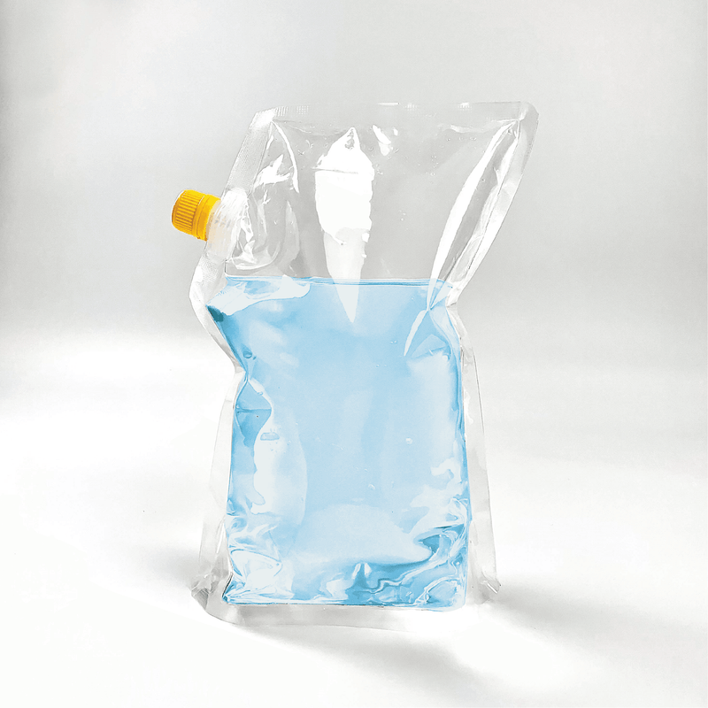 Clear Portable Stand Up Corner Spout Drink Pouch 7.9 x 10.6 x 3.5” - Pouches & More