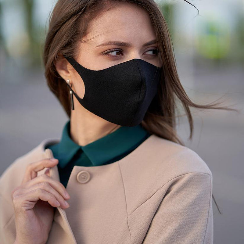 Black Fashion Face Mask for Women / Men (3pcs) - Pouches & More