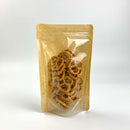 Front Clear Back Kraft Zipper Stand Up Pouch - Pouches & More