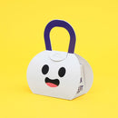 Halloween Party Ghost - Cookie Box with Handle - 3.7" x 2.4" x 4.1"
