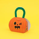 Halloween Party Pumpkin - Cookie Box with Handle - 3.7" x 2.4" x 4.1"