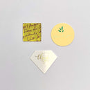 Gold Square Script Cupcake Topper - Pouches & More