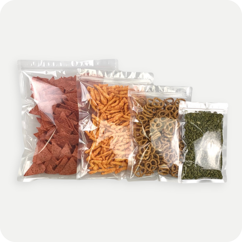 Clear Reclosable Zipper 3-Side Seal Pouch