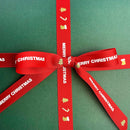 Christmas Decorative Grosgrain Craft Ribbon (RED) 0.6”x 15 yard - Pouches & More